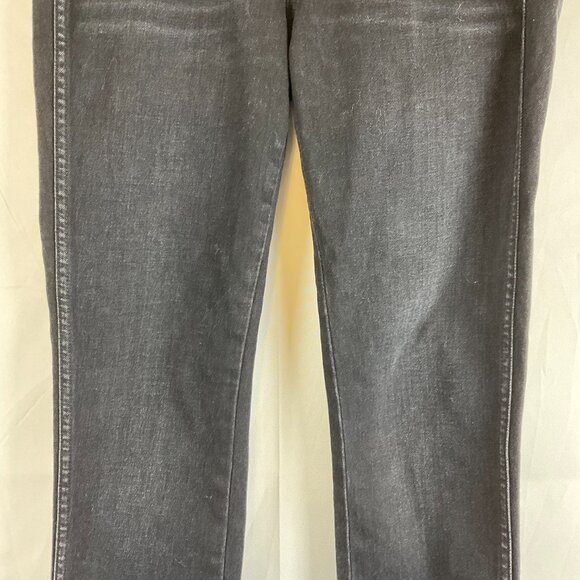 AMO Kate Jeans Mid-Rise Straight Leg 28 Muted Black Ink - Picture 3 of 11